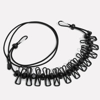 Portable Travel Clothesline with Stretch Cord and Steel Hook Design