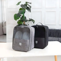 Travel Shoe Organizer with Multiple Compartments and Luggage Strap