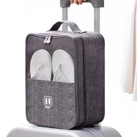 Travel Shoe Organizer with Multiple Compartments and Luggage Strap