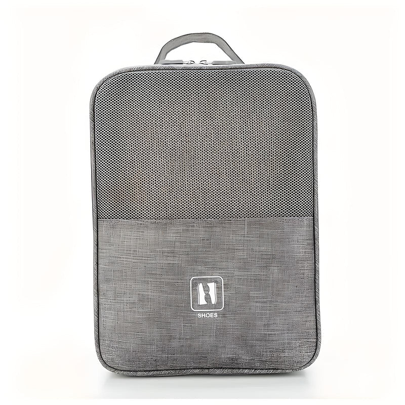 Travel Shoe Organizer with Multiple Compartments and Luggage Strap