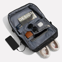 Expandable Carry On Travel Backpack with Flat Lay Packing Design