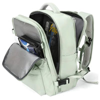 Expandable Carry On Travel Backpack with Flat Lay Packing Design