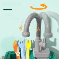 Kids Pretend Play Kitchen Set with Sink, Storage and Accessories