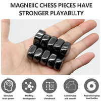 Magnetic Chess Set with Travel Board and Portable Folding Design