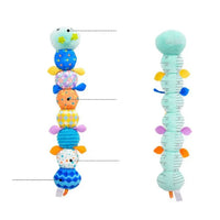 Baby Plush Caterpillar Toy with Music, Rattle and Crinkle Fabric