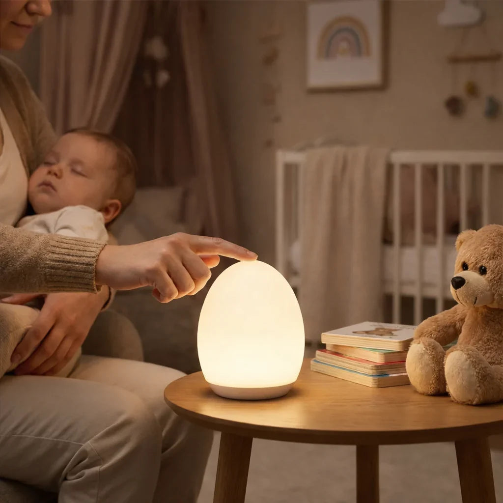 Touch Control Night Light with Soft Silicone Body and Color Modes