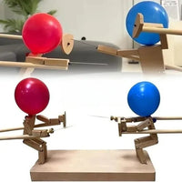 Balloon Duel Game Toy with Puppet Fighters and Balloon Battles