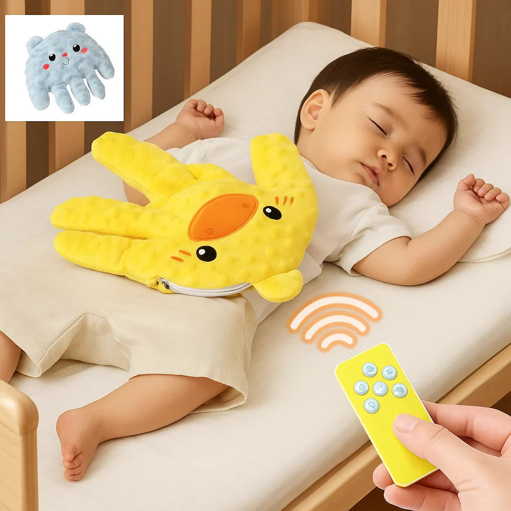 Baby sleep aid pillow with automatic patting and remote control