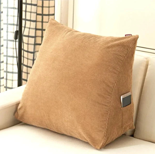 Triangle Backrest Pillow Corduroy Cover
