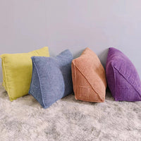 Triangle Backrest Pillow Corduroy Cover