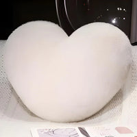Decorative heart pillow soft faux fur