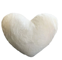 Decorative heart pillow soft faux fur