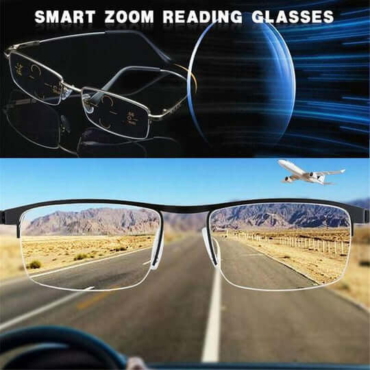 Intelligent Progressive Glasses with Automatic Vision Adjustment and Blue Light Filter