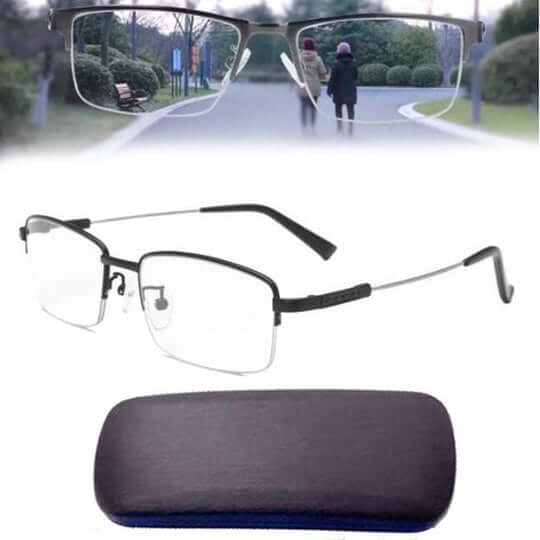 Intelligent Progressive Glasses with Automatic Vision Adjustment and Blue Light Filter