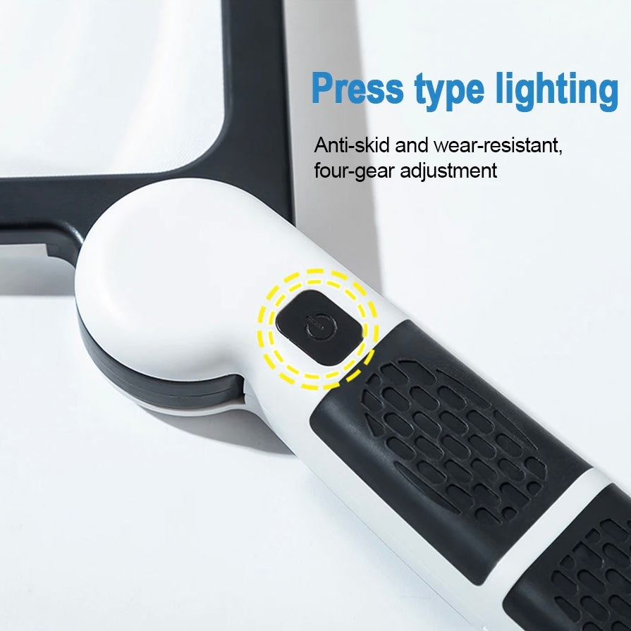 Full Page Handheld Magnifying Glass 5X Magnification LED Light with 3 Modes