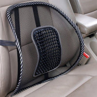 Lumbar Cushion for Car, Breathable Mesh Back Support with Massage Beads