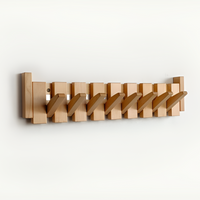 Foldable Wall Hook Rack with Magnetic Design