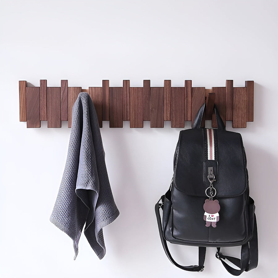 Foldable Wall Hook Rack with Magnetic Design