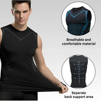 Breathable Shaping Vest with Flexible Compression Design for Men