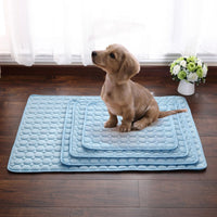 Dog Cooling Mat with Breathable Ice Silk and Washable Surface