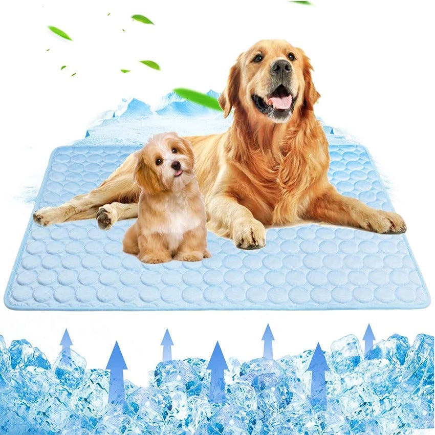 Dog Cooling Mat with Breathable Ice Silk and Washable Surface
