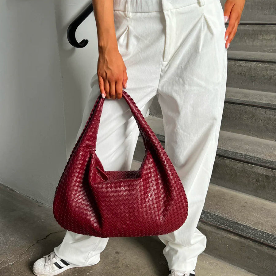 Structured Tote Bag, Textured Everyday Shoulder Bag