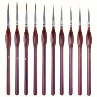 Precision Detail Brush for Accurate Painting and Fine Art, 11 Piece