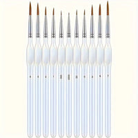 Precision Detail Brush for Accurate Painting and Fine Art, 11 Piece