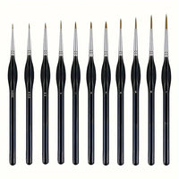 Precision Detail Brush for Accurate Painting and Fine Art, 11 Piece