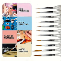 Precision Detail Brush for Accurate Painting and Fine Art, 11 Piece