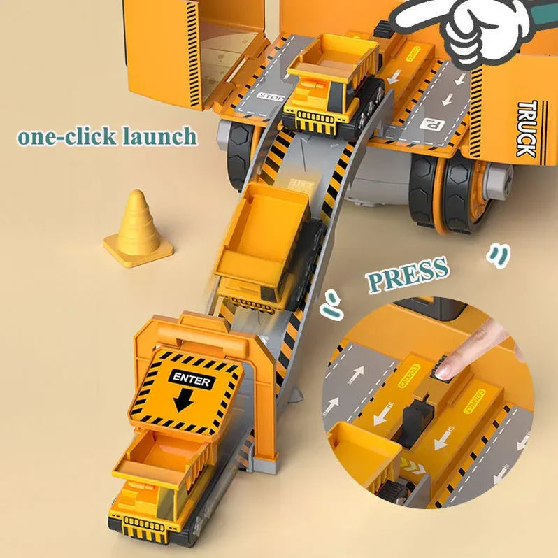 Construction Vehicle Toy Set with Screwdriver for Kids