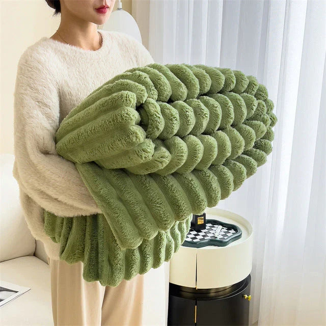 Luxury Faux Fur Blanket Soft Warm Stylish Throw