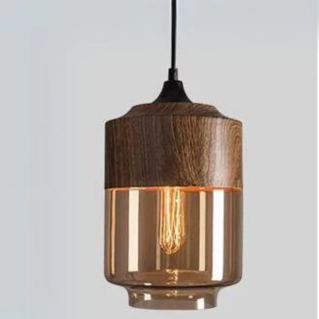 Scandinavian Glass Pendant Light, Adjustable Height Indoor Lighting