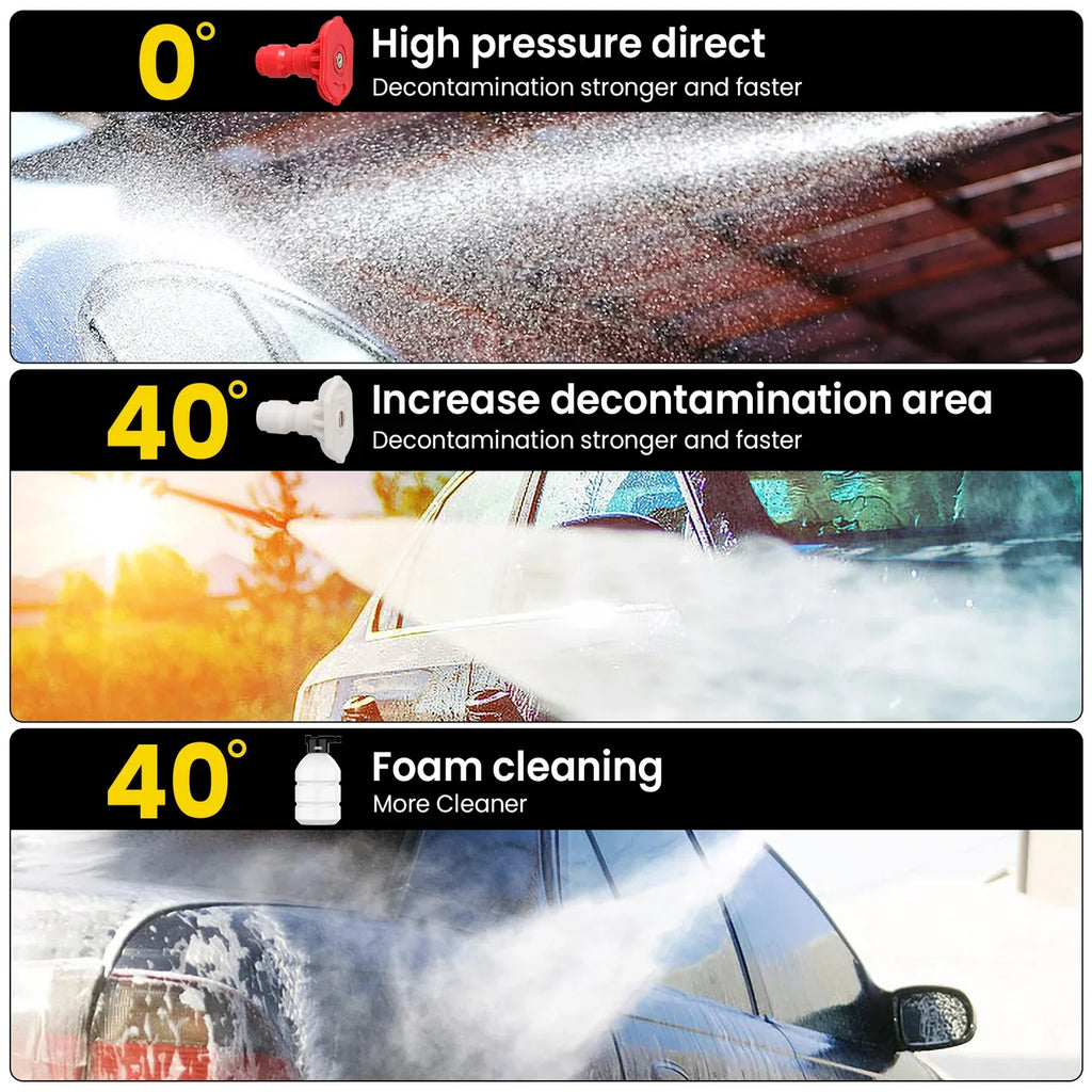 Cordless Lithium Battery Pressure Washer with Adjustable Spray Nozzle