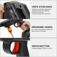 Cordless Lithium Battery Pressure Washer with Adjustable Spray Nozzle