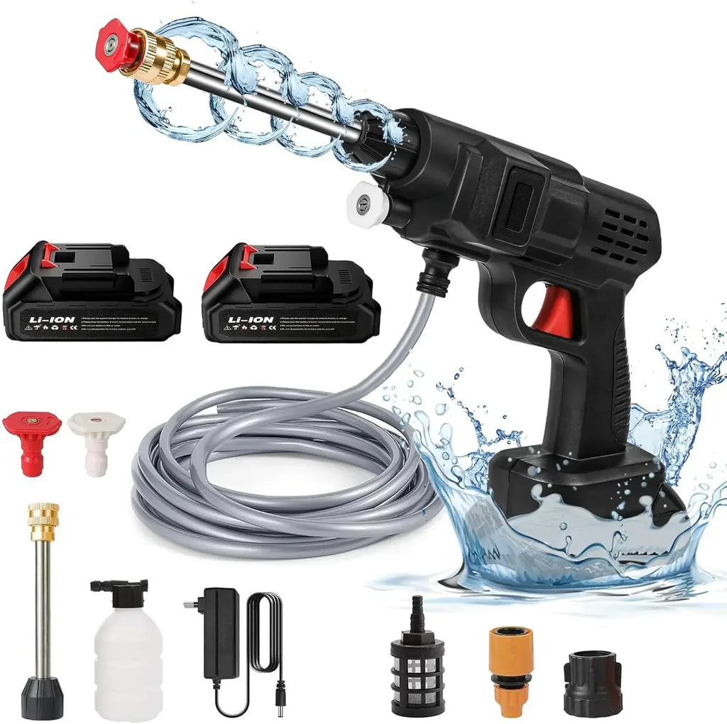 Cordless Lithium Battery Pressure Washer with Adjustable Spray Nozzle
