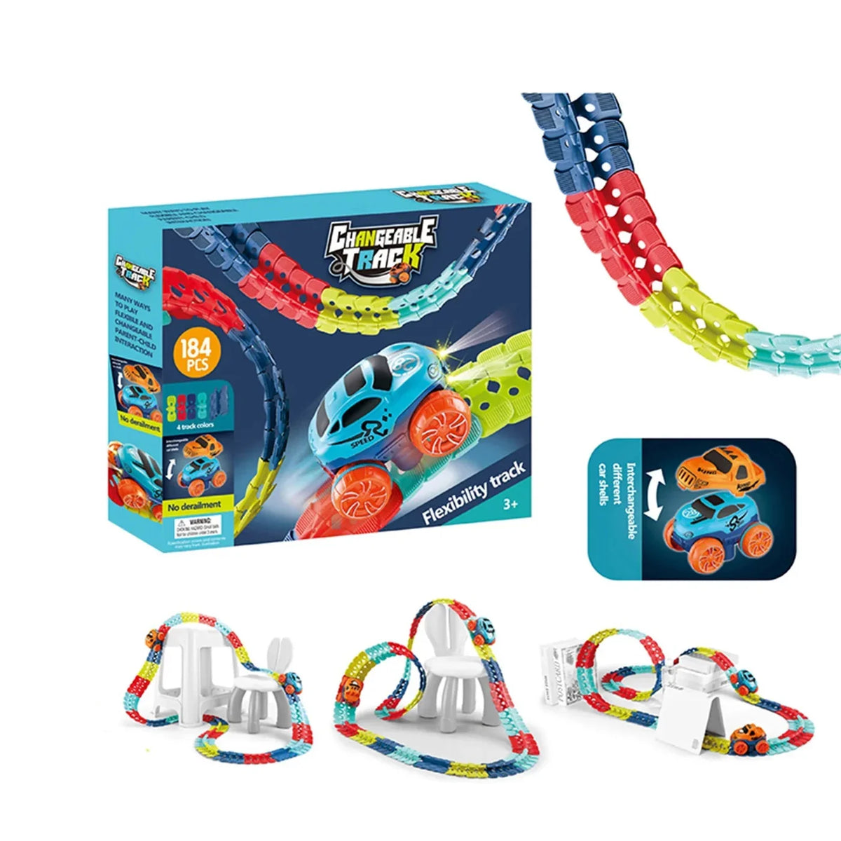 Magnetic Car Track Toy for Kids Learning Play