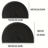 Durable Rubber Door Mat Half-Round Design for Indoor and Outdoor Use