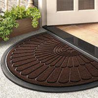 Durable Rubber Door Mat Half-Round Design for Indoor and Outdoor Use