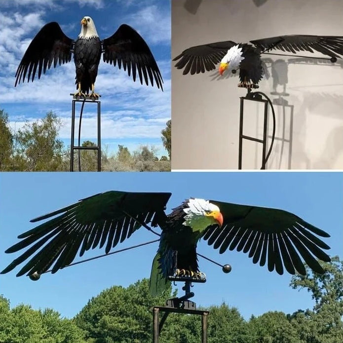 Metal Bird Wind Spinner, Decorative Garden Ornament