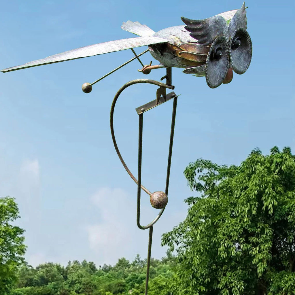 Metal Bird Wind Spinner, Decorative Garden Ornament