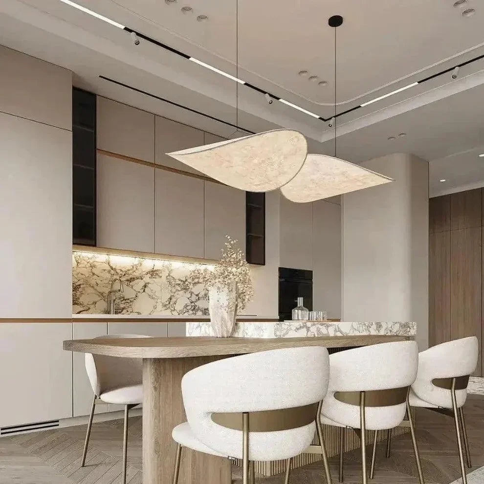 Japandi Pendant Lamp Wabi Sabi Silk LED Light