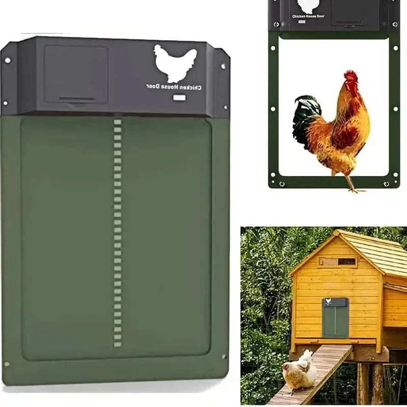 Automatic Chicken Coop Door, Waterproof Aluminum with Light Sensor