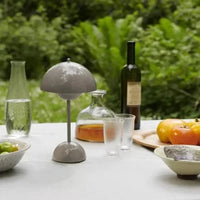 Portable Mushroom Table Lamp, Wireless Modern Aluminum Light
