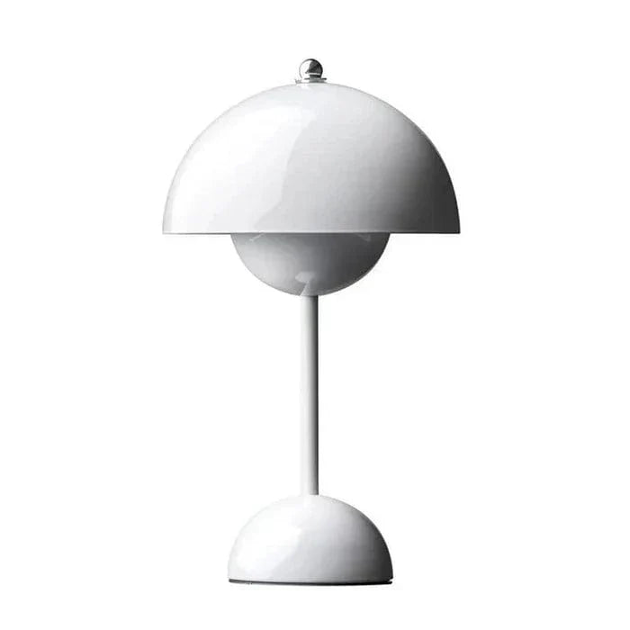 Portable Mushroom Table Lamp, Wireless Modern Aluminum Light