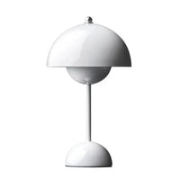 Portable Mushroom Table Lamp, Wireless Modern Aluminum Light