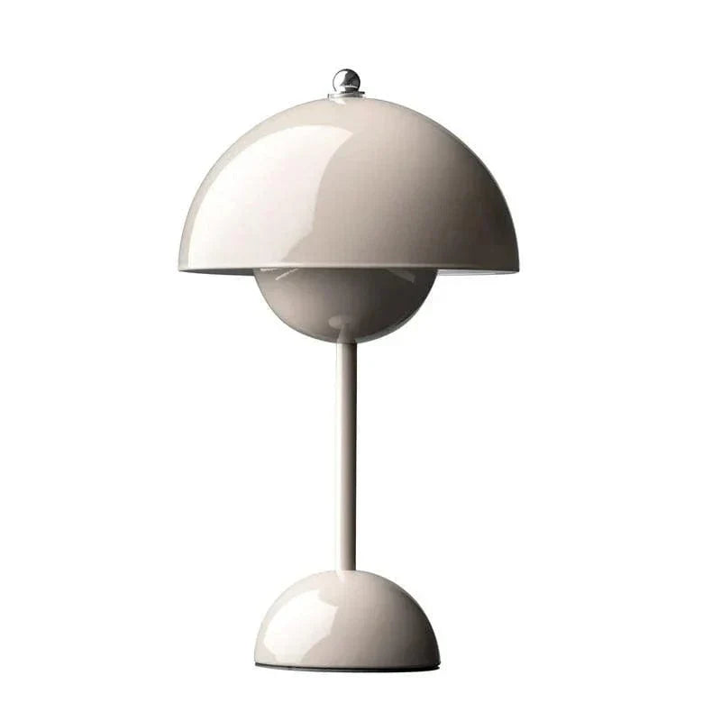 Portable Mushroom Table Lamp, Wireless Modern Aluminum Light