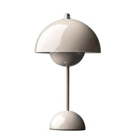 Portable Mushroom Table Lamp, Wireless Modern Aluminum Light