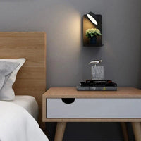 Bedside Lamp with Integrated Phone Holder and USB Charger, Dimmable LED Night Light