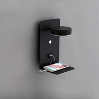 Bedside Lamp with Integrated Phone Holder and USB Charger, Dimmable LED Night Light